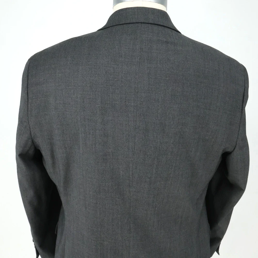 Kenneth Cole Sport Coat Mens 44R Gray Wool Jacket Lined Blazer Awearness Preppy